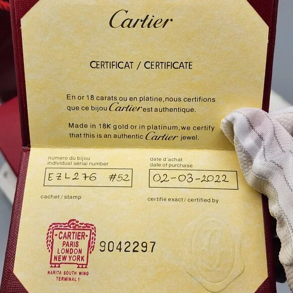 Cartier Love 18k Yellow Gold Trinity Ring Size 52 - Picture 2 of 10